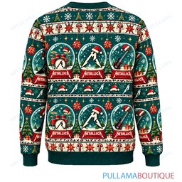 Metallica Snow Globe ugly christmas sweater