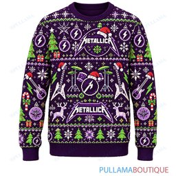 Metallica Purple Holiday ugly christmas sweater