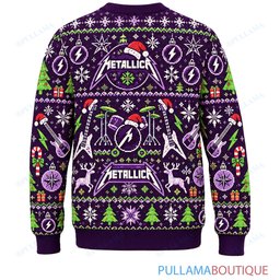 Metallica Purple Holiday ugly christmas sweater