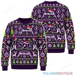 Metallica Purple Holiday ugly christmas sweater