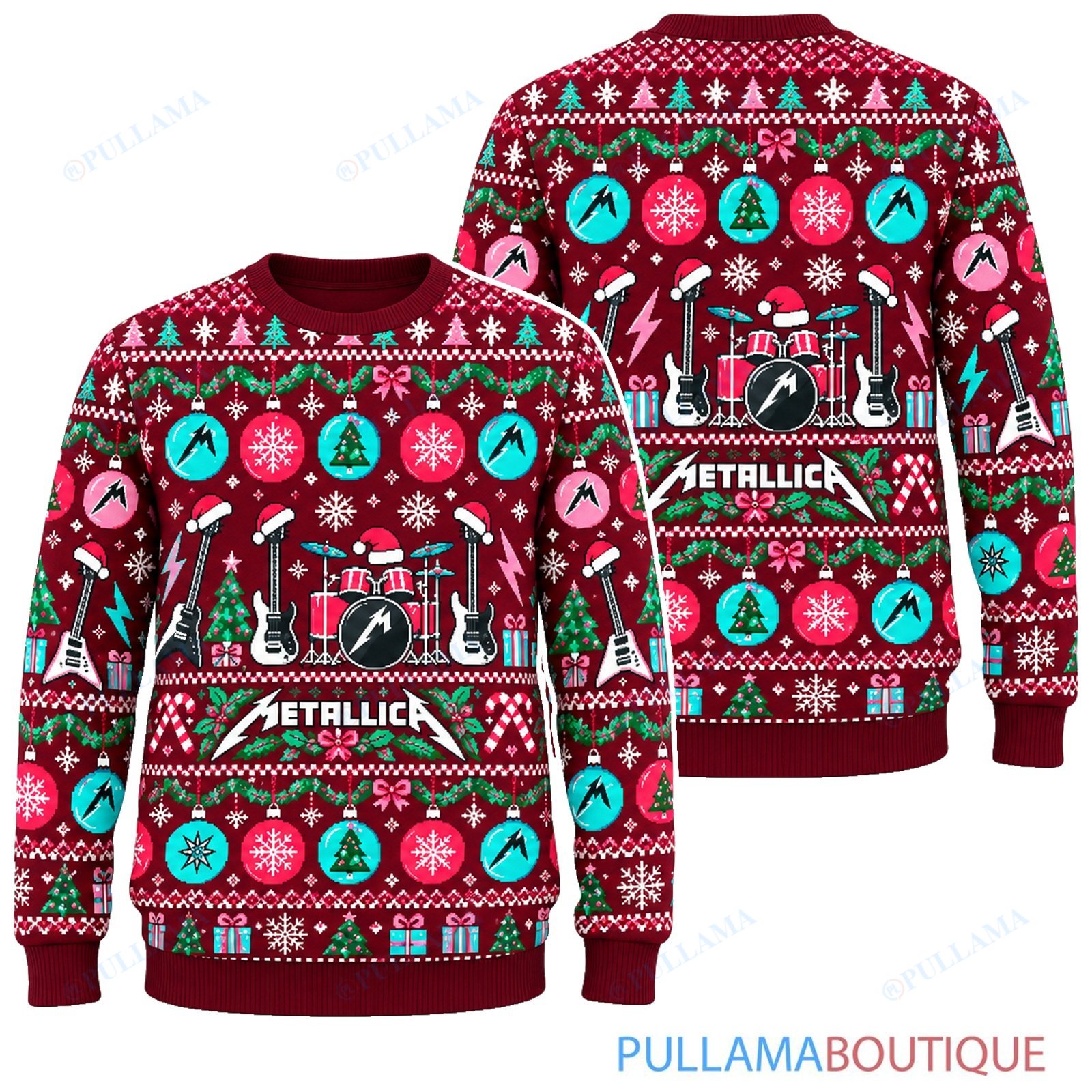 Metallica Ornament Party ugly christmas sweater