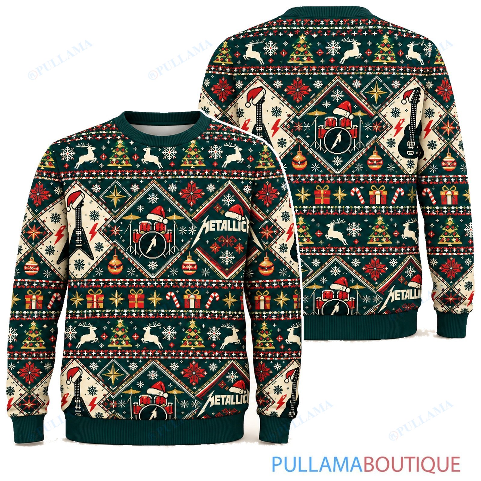 Metallica Nordic Diamonds ugly christmas sweater