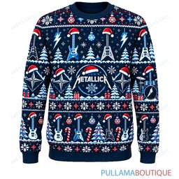 Metallica Midnight Snow ugly christmas sweater