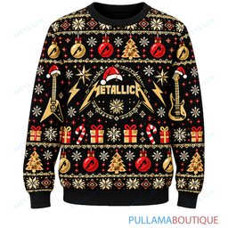 Metallica Black Gold ugly christmas sweater