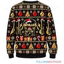 Metallica Black Gold ugly christmas sweater