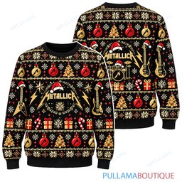 Metallica Black Gold ugly christmas sweater