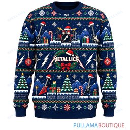 Metallica 8 Bit Quest ugly christmas sweater