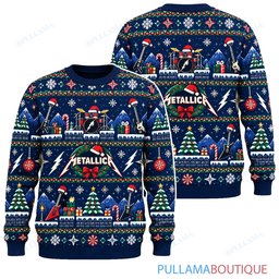 Metallica 8 Bit Quest ugly christmas sweater