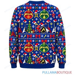 Metallica Gift Wrap ugly christmas sweater