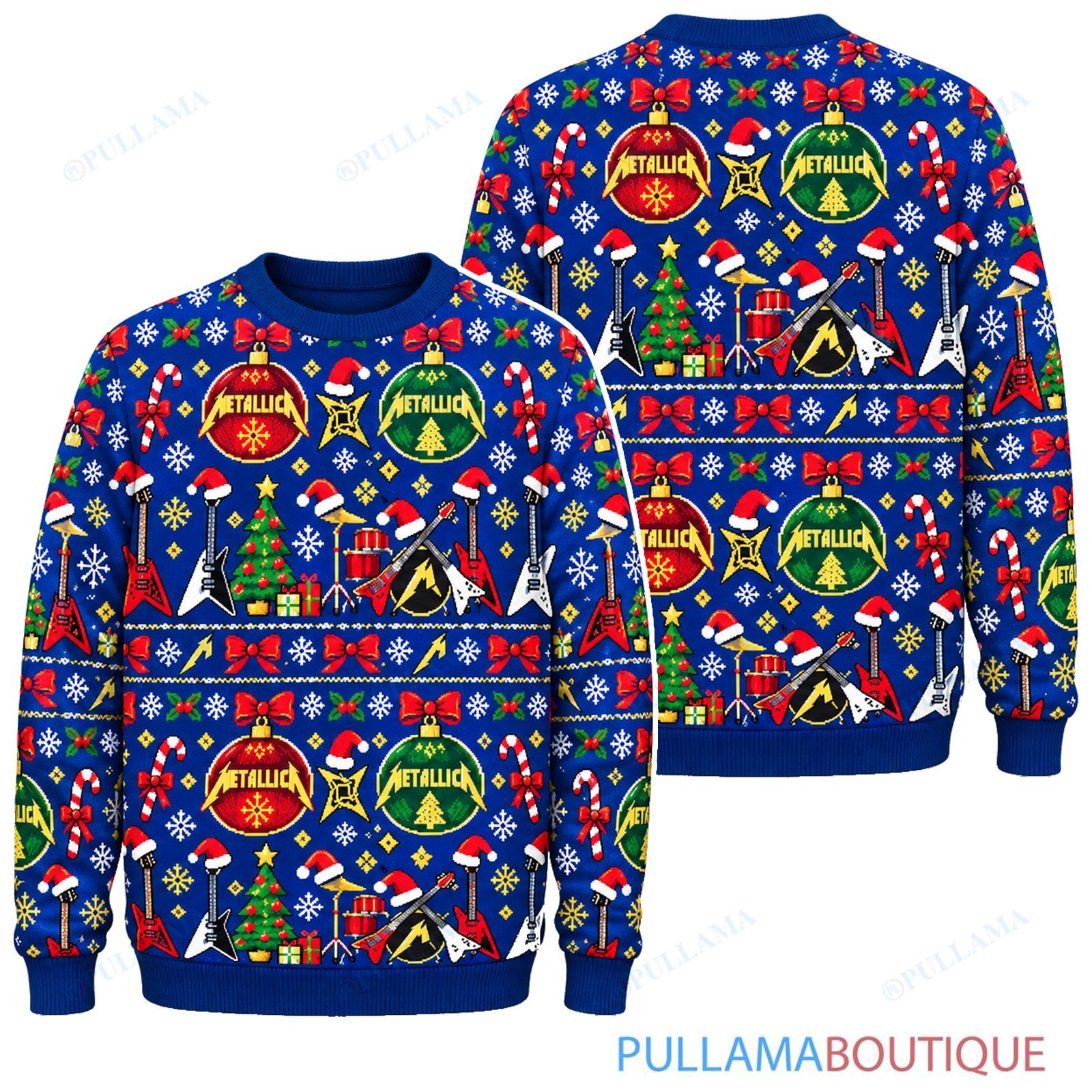 Metallica Gift Wrap ugly christmas sweater