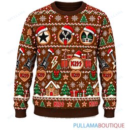 KISS Gingerbread ugly christmas sweater
