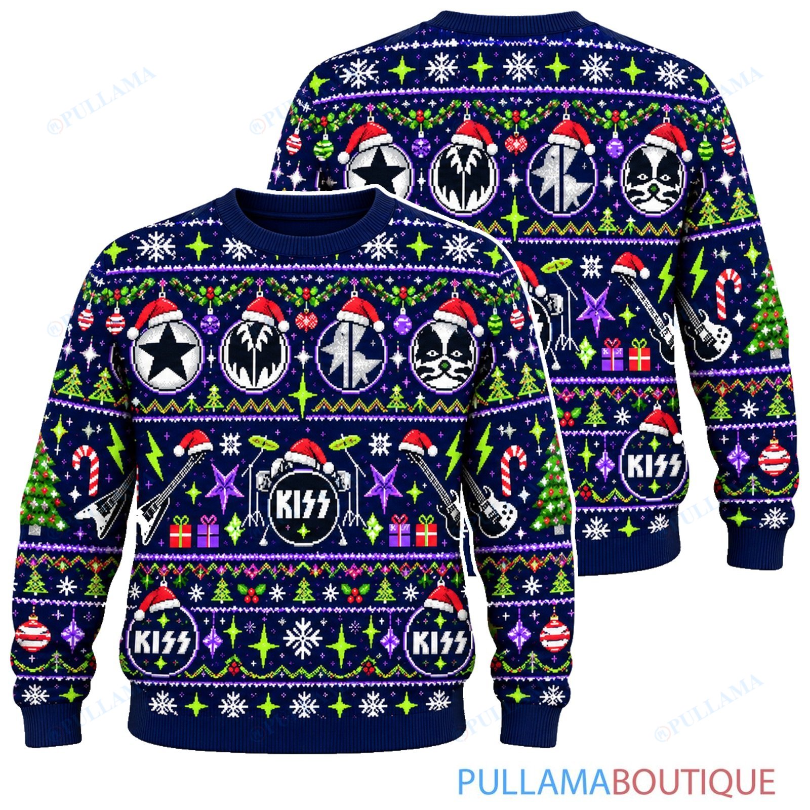 KISS Cosmic Noel ugly christmas sweater