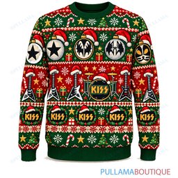 KISS Festive Maximalist ugly christmas sweater