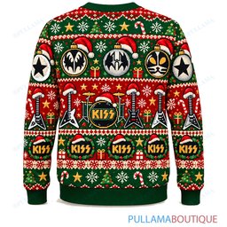 KISS Festive Maximalist ugly christmas sweater