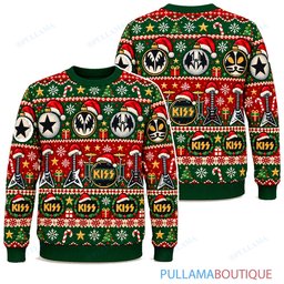 KISS Festive Maximalist ugly christmas sweater