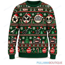 KISS Classic Nordic ugly christmas sweater