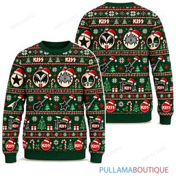 KISS Classic Nordic ugly christmas sweater