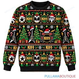 KISS Evergreen ugly christmas sweater