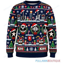 KISS 8 Bit Quest ugly christmas sweater