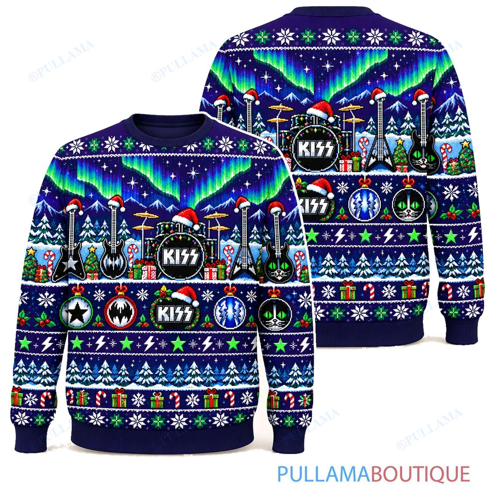 KISS Aurora ugly christmas sweater