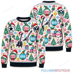 KISS Pastel Noel ugly christmas sweater