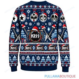 KISS Midnight Snow ugly christmas sweater
