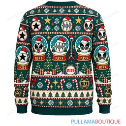 KISS Snow Globe ugly christmas sweater