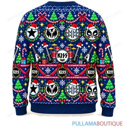 KISS Festive Ribbons ugly christmas sweater