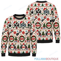 KISS Scandi Cream ugly christmas sweater