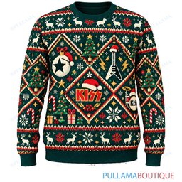 KISS Nordic Diamonds ugly christmas sweater