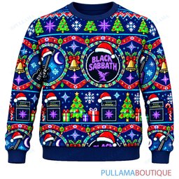 Black Sabbath Festive Ribbons ugly christmas sweater