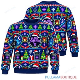 Black Sabbath Festive Ribbons ugly christmas sweater