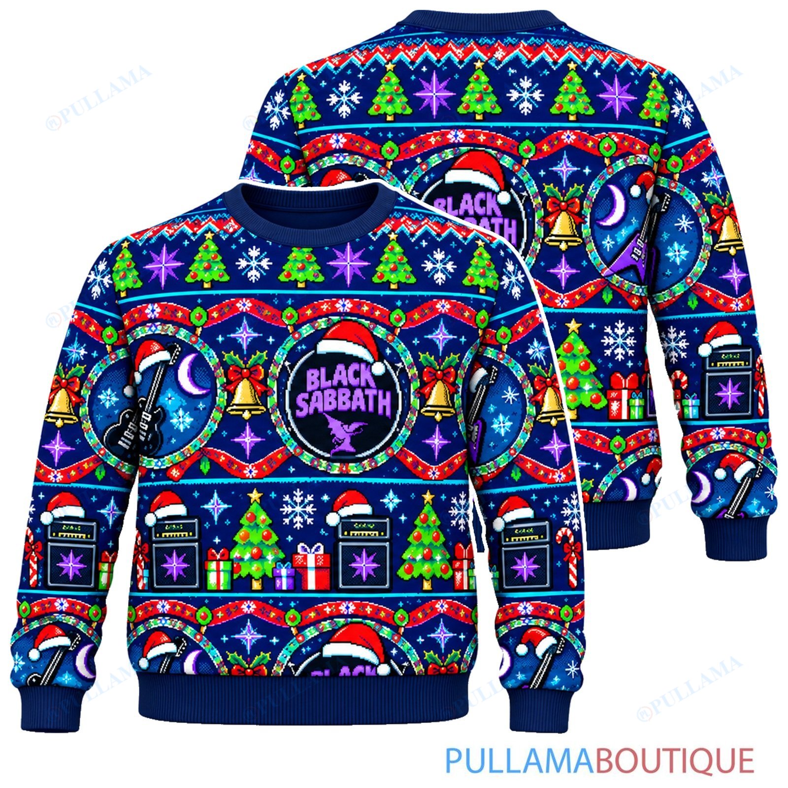 Black Sabbath Festive Ribbons ugly christmas sweater