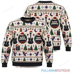 Black Sabbath Scandi Cream ugly christmas sweater
