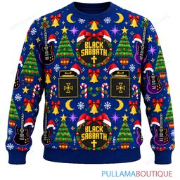 Black Sabbath Gift Wrap ugly christmas sweater