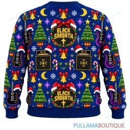 Black Sabbath Gift Wrap ugly christmas sweater