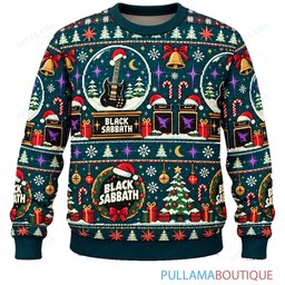 Black Sabbath Snow Globe ugly christmas sweater
