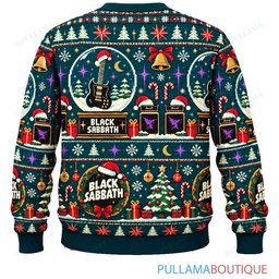 Black Sabbath Snow Globe ugly christmas sweater