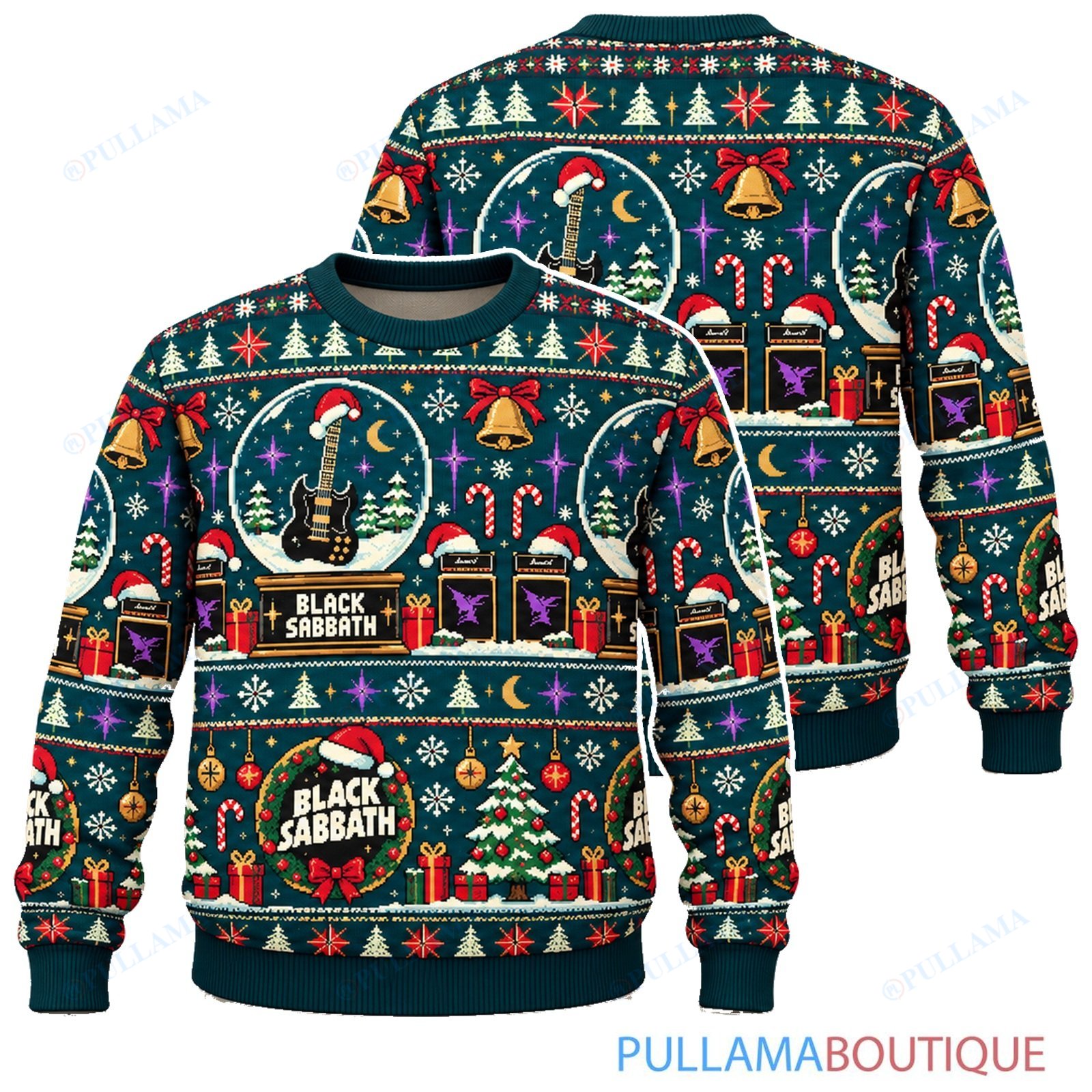 Black Sabbath Snow Globe ugly christmas sweater