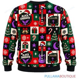 Black Sabbath Checkerboard ugly christmas sweater
