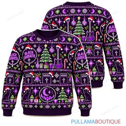 Black Sabbath Purple Holiday ugly christmas sweater