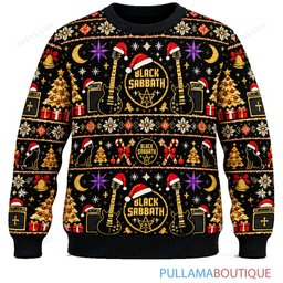 Black Sabbath Black Gold ugly christmas sweater