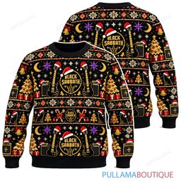 Black Sabbath Black Gold ugly christmas sweater