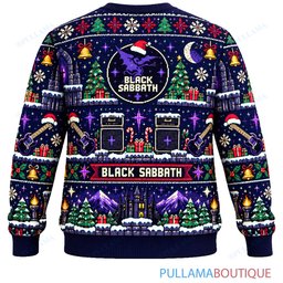Black Sabbath 8 Bit Quest ugly christmas sweater