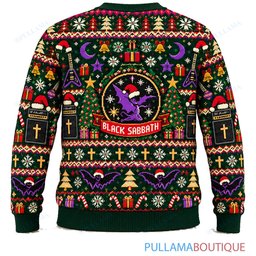 Black Sabbath Festive Maximalist ugly christmas sweater