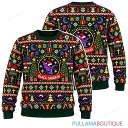 Black Sabbath Festive Maximalist ugly christmas sweater