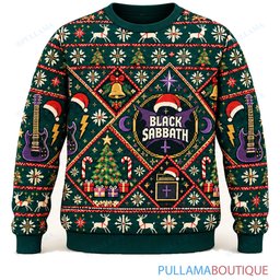 Black Sabbath Nordic Diamonds ugly christmas sweater