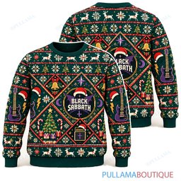 Black Sabbath Nordic Diamonds ugly christmas sweater