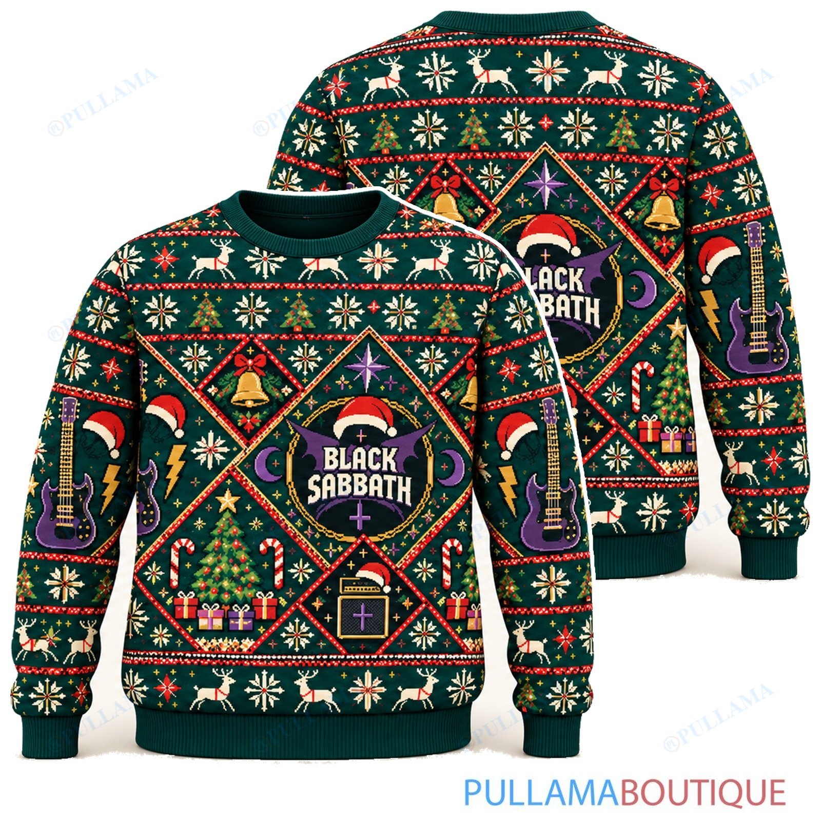 Black Sabbath Nordic Diamonds ugly christmas sweater