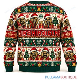 Iron Maiden Eddie Christmas Maximalist ugly christmas sweater